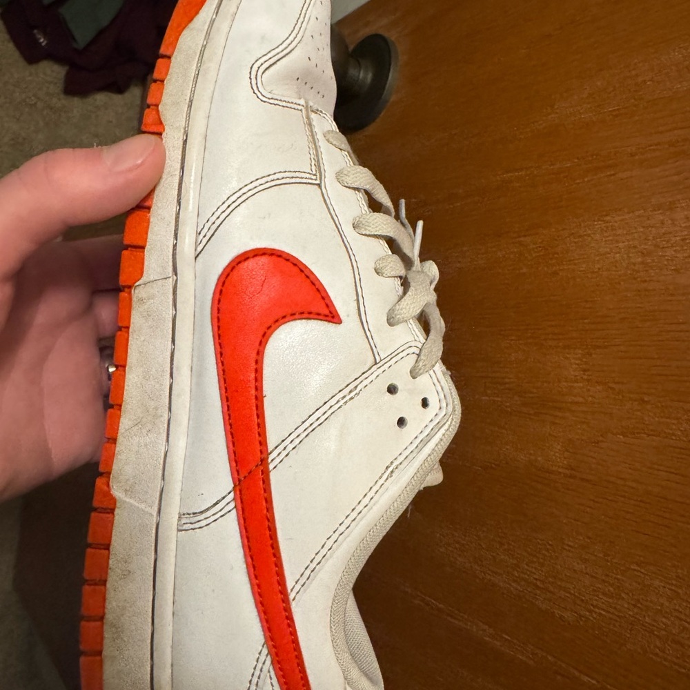 Nike White and Orange Sneakers